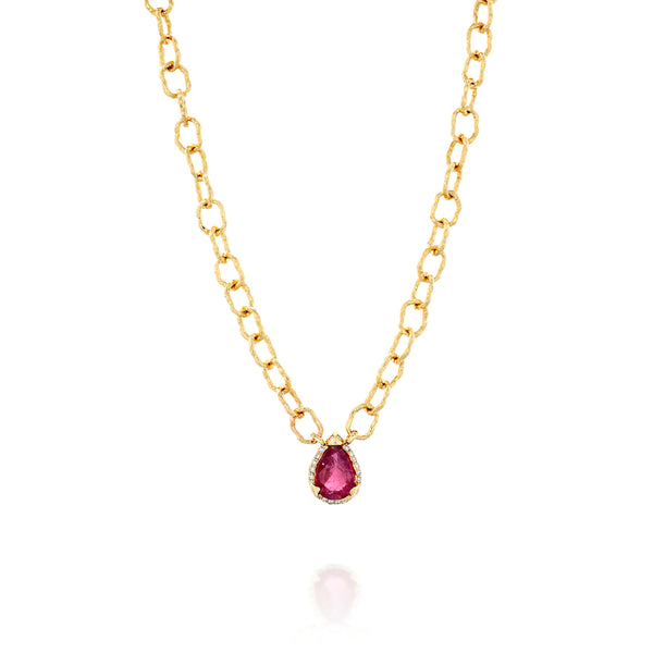 Mini Sahara Necklace- Pink Tourmaline And Diamonds