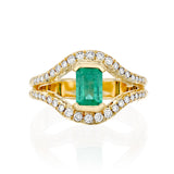 Lainey Ring- Emerald & Diamonds