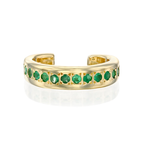 Halo Ear Cuff - Emeralds