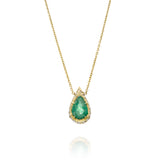 Emerald Pear Necklace