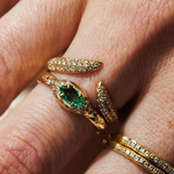 Mystic eden marquise & diamonds Ring- Emerald