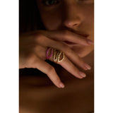 Adama Ombré Desert Diamond Infinity Open Split Band Ring in 14K Gold