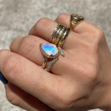 Gold Eden Ring - Moonstone