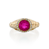 Zohar signet Ring- Pink Tourmaline