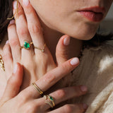 Mini Mystic spell Ring- Emerald