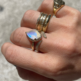 Gold Eden Ring - Moonstone