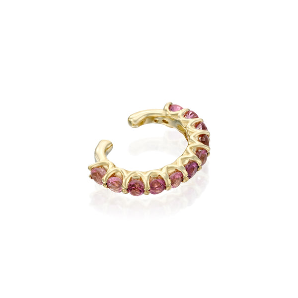 Infinity Ear Cuff- Pink Tourmaline