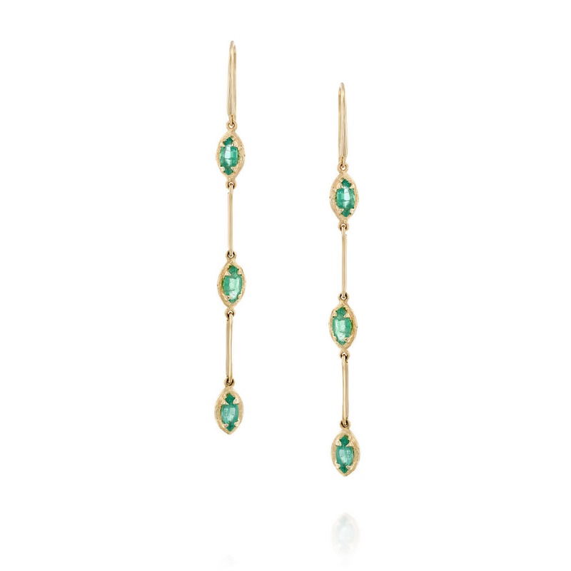 Hera Earrings - Emerald