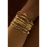 Adama Organic Wave Pavé Diamond Bracelet in 14K Yellow Gold