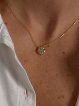 One-of-a-Kind Fancy Light Yellow Chameleon Diamond Necklace with Cushion Frame