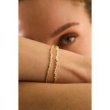 Adama Organic Wave Pavé Diamond Bracelet in 14K Yellow Gold