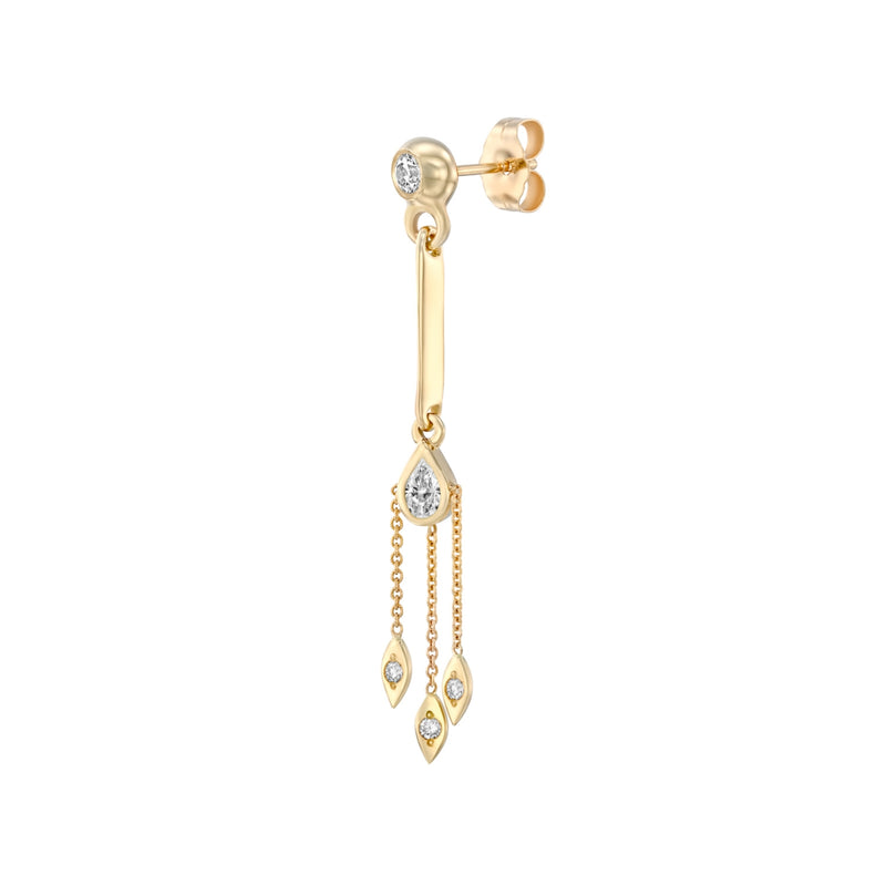 La La Earrings - White Topaz
