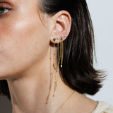 Long Luna Earring- Emerald