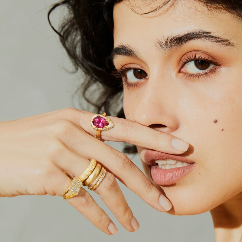 Mystic Eden Ring- Pink Tourmaline