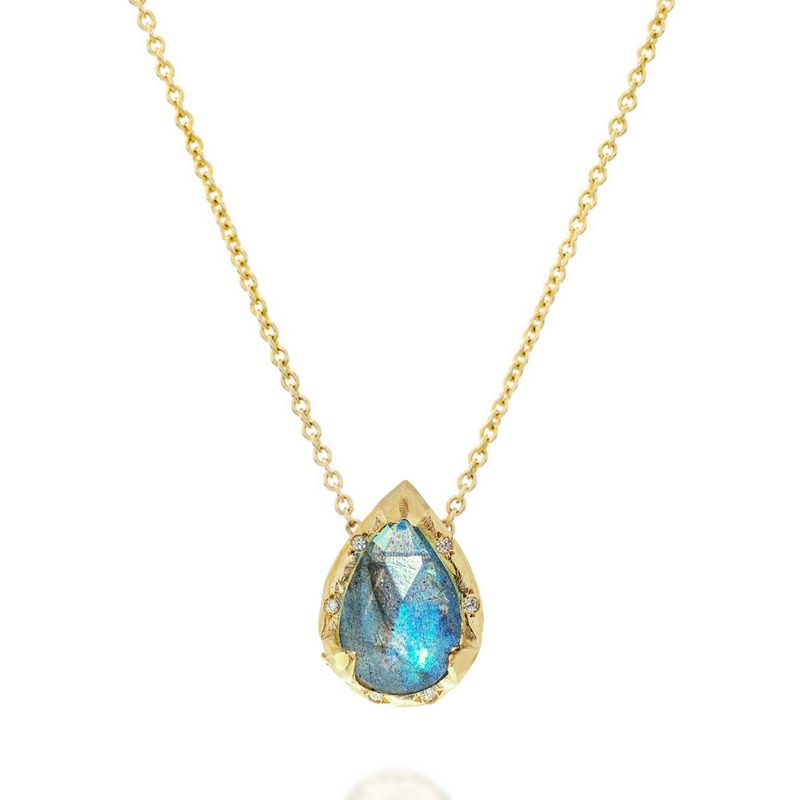 14k Gold Eden Necklace - Labradorite