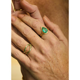 Adama Emerald Open Split Band Ring in 14K Gold
