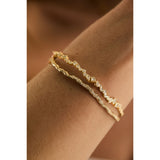 Adama Organic Wave Pavé Diamond Bracelet in 14K Yellow Gold