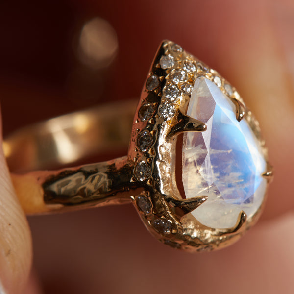 Mini Mystic spell Ring- Moonstone