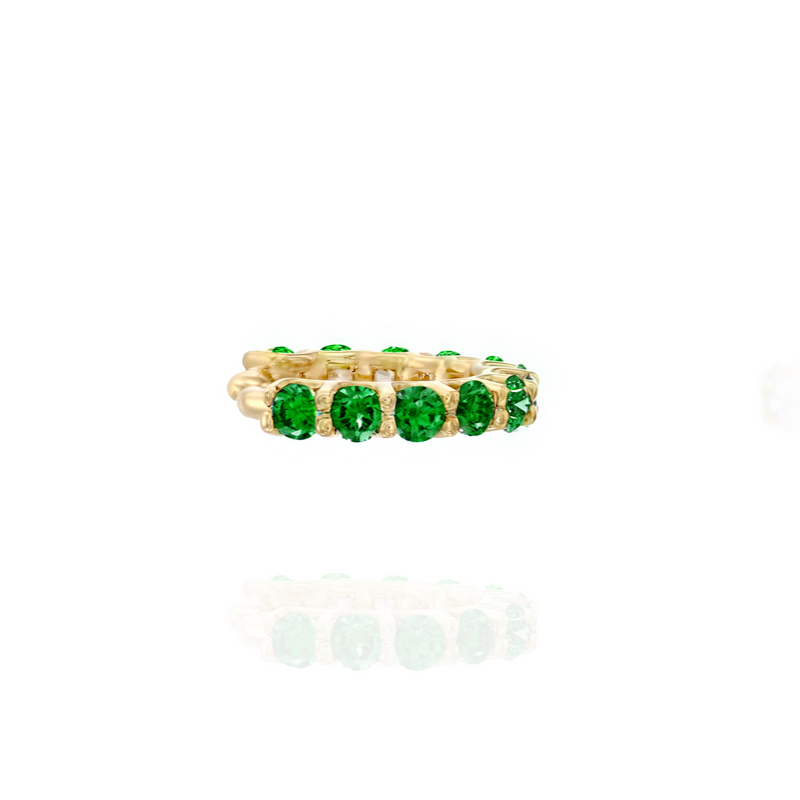 Infinity Ear Cuff-Emeralds