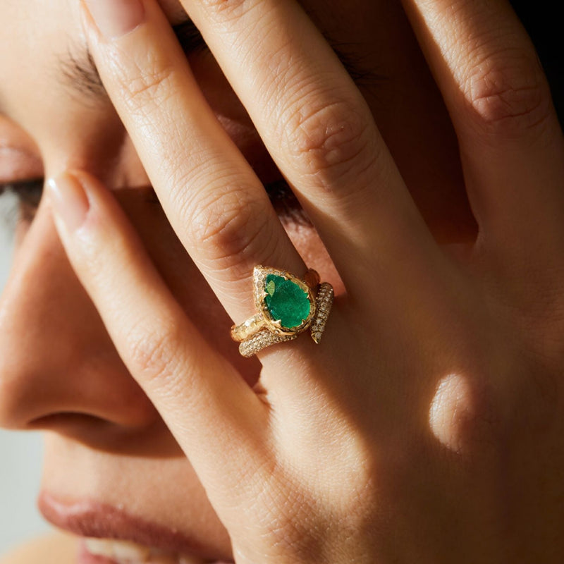 Mini Mystic spell Ring- Emerald