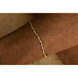 Adama Organic Wave Pavé Diamond Bracelet in 14K Yellow Gold