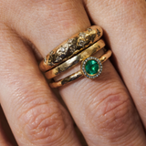 Hadar Ring- Emerald And Diamonds