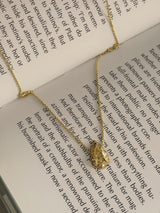 One-of-a-Kind Fancy Yellow Diamond Halo Necklace 1.01 ct in 14K Gold
