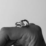 Adama Pear Cut Diamond Engagement Ring in 14K Yellow Gold – Organic Textured Split Shank