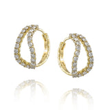 Adama Infinity Prong-set Brilliant-cut Diamond Hoops