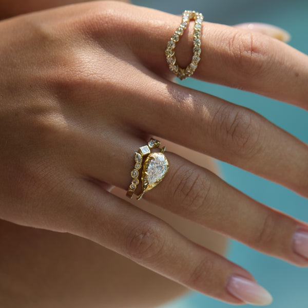 East-West Pear-Cut Engagement Ring