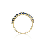 ombre blue sapphire ring prong set stones