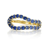 adama ombre blue sapphire open split band ring gradient sapphires gold