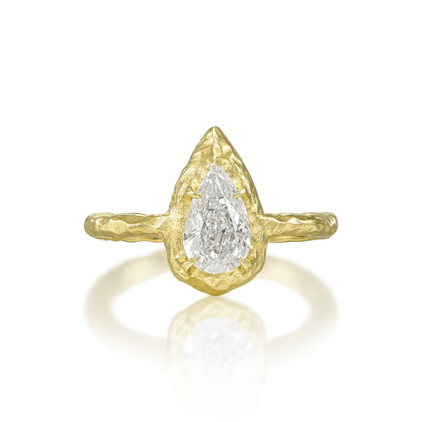 North-South Pear-Cut Engagement Ring