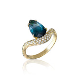 Wave Multicolor Tourmaline & Diamond Ring | 2.42ct