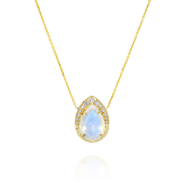 Shira Necklace Moonstone And Diamonds