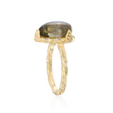 Gold Eden Ring - Labradorite Cabuchon