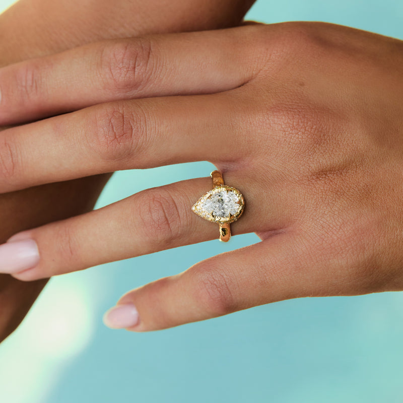 Rosa Pear Cut Diamond Engagement Ring