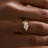 East-West Pear-Cut Engagement Ring