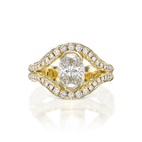 Lainey Ring | Oval Diamond & Pave
