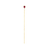 Long ball chain pear stud- Ruby