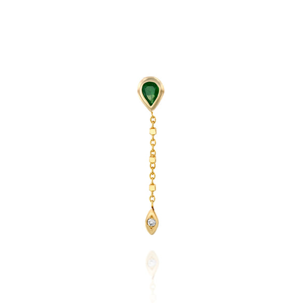 Luna Light Earring- Emerald