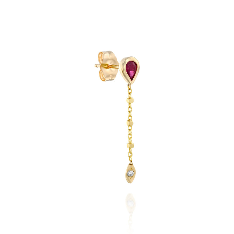 Luna Light Earring- Ruby