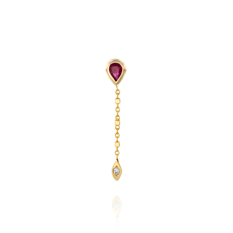 Luna Light Earring- Ruby