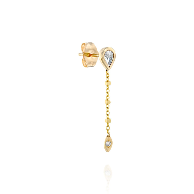 Luna Light Earring- White Topaz