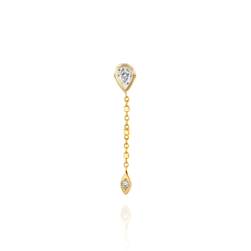 Luna Light Earring- White Topaz