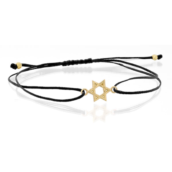 Macramé Star of David Bracelet - 14K Gold