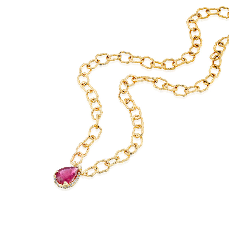 Mini Sahara Necklace- Pink Tourmaline And Diamonds