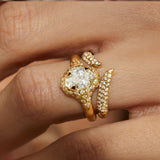 Mystic Temple Halo Engagement Ring