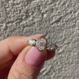 Oval & Two Pears Engagement Ring