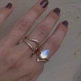 Gold Eden Ring - Moonstone